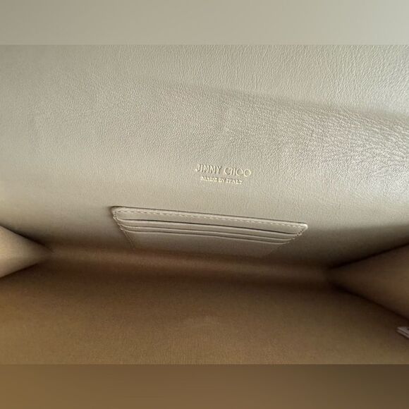 Jimmy Choo Reese Silver Metallic Clutch - Picture 4 of 8